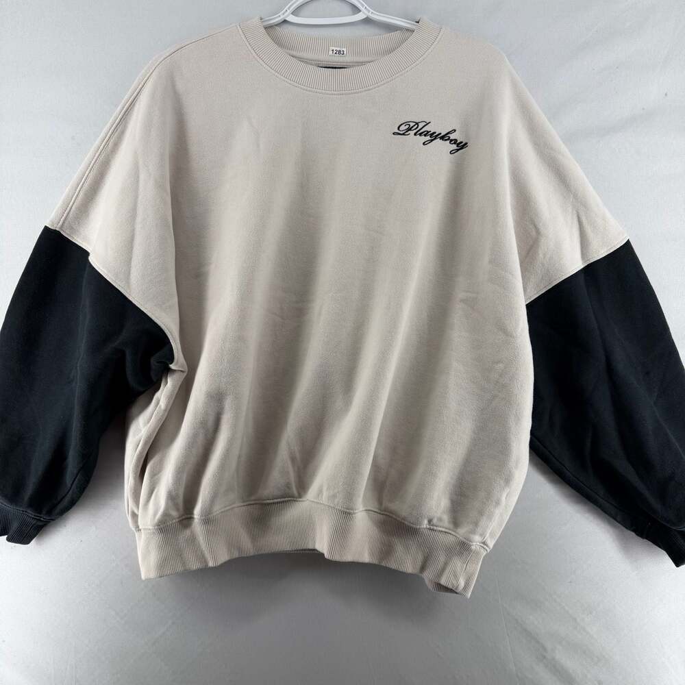 1283 WM - Playboy by PacSun Colorblock Crewneck Sweatshirt